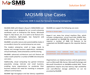 MoSMB Uses Cases Solution Brief v1.1